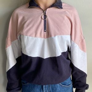 Multi color zip up
